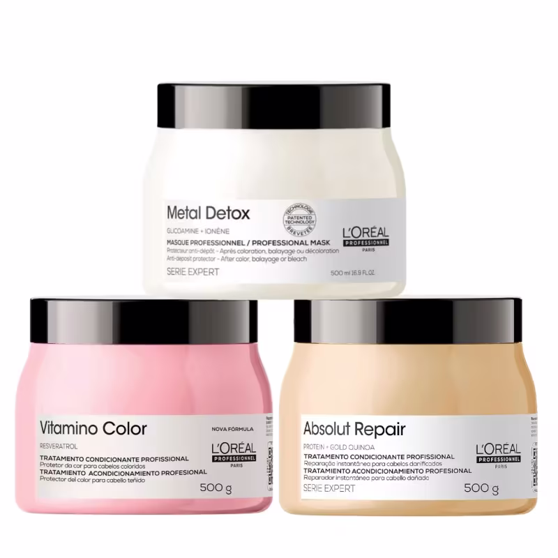 Cronograma Máscaras Reparação Total Salão (3 Produtos)